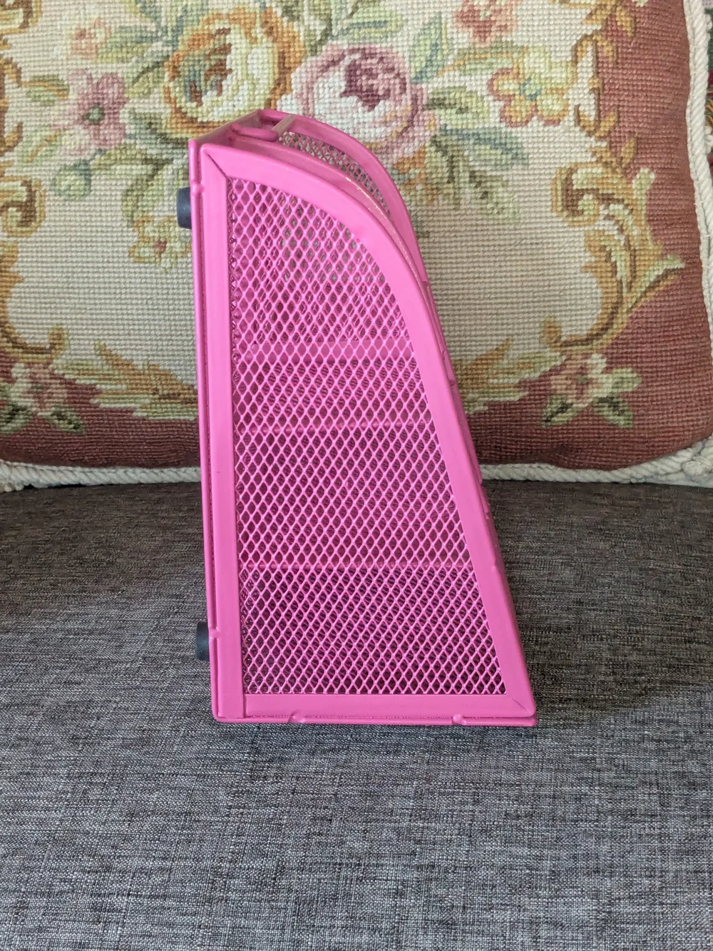 Pink Mesh Desk Or Makeup Organizer